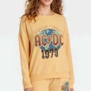AC/DC World Tour 1979 Sweatshirt, Oversize Drop Shoulder Cut, sz S - fits Large
